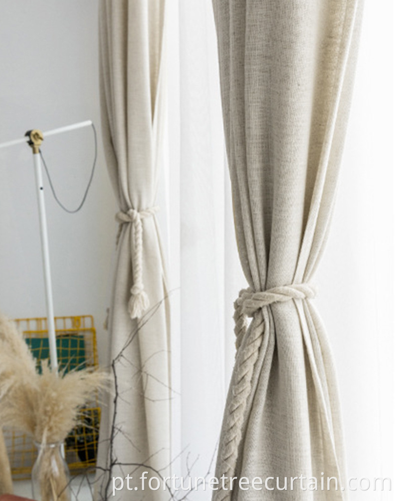 Plain Dyed Linen Curtain